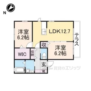 メルヴェイユA【1階】の間取り