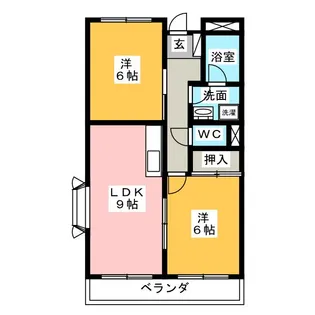 Limpiaエスポワール西中田【2階】の間取り