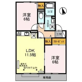 エルフタウン吉久【1階】の間取り