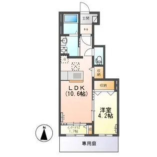 グレイス・ワン鶴田【1階】の間取り