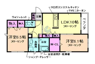 シャーメゾン・パストラル【2階】の間取り