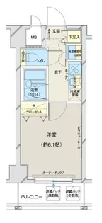 コンシェリア門前仲町【3階】の間取り