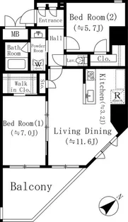 堀之内マンション【12階】の間取り