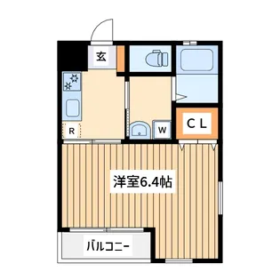 スカイハイツ国領【2階】の間取り