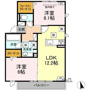 ルビーロマン【2階】の間取り