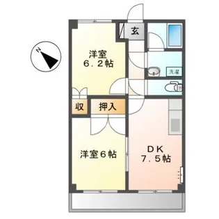 インペリアル伏見【3階】の間取り