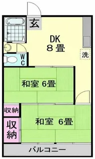 栄マンション【2階】の間取り