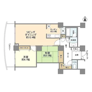 ザ・ガーデンタワーズ サンセットタワー【4階】の間取り