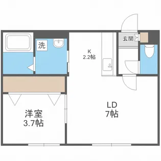 CLASSIK Shiroishi【1階】の間取り