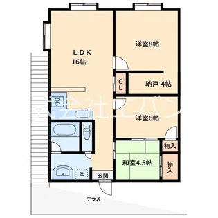 シャボン【2階】の間取り