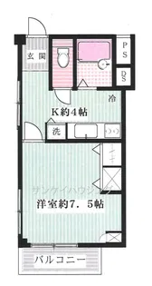 第3小柳コーポ【4階】の間取り