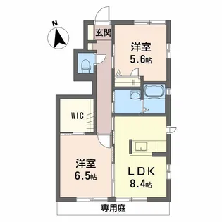 ヴェルデメゾンさだいわ D棟【1階】の間取り