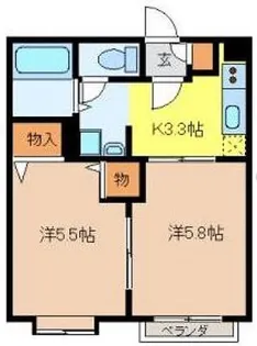 メゾン・ドゥ・アミィ【1階】の間取り