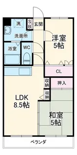 ヴィラリバーサイド【3階】の間取り