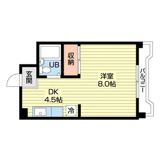 ドエル花菱【6階】の間取り