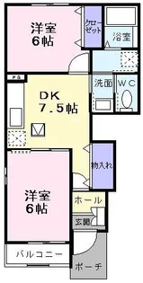 ブライトMACHIYASIKI【1階】の間取り