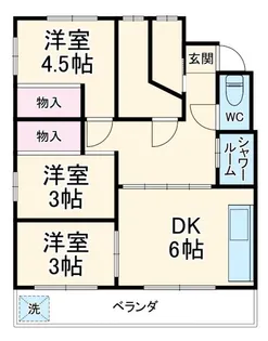 中銀新青木公園マンション【2階】の間取り
