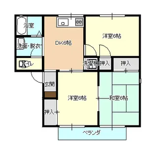 岡山県岡山市北区西古松西町【アパート】の間取り