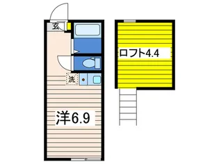 ユナイト石川町スウィートバレンタイン【1階】の間取り