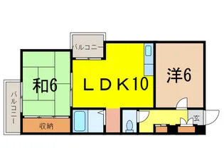 レジデンスサン【1階】の間取り