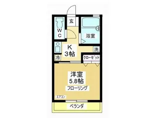 フォレスト川越【2階】の間取り