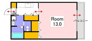 ドムスフローラB棟【2階】の間取り
