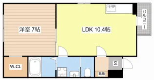 1LDKの間取り画像