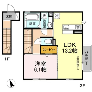 エクセル駅北【2階】の間取り