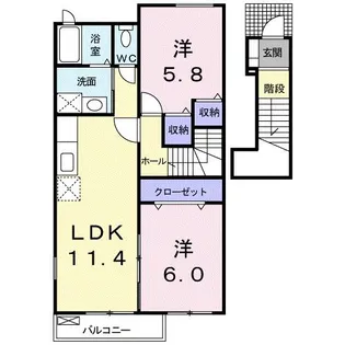 メゾン・シャンボール【2階】の間取り
