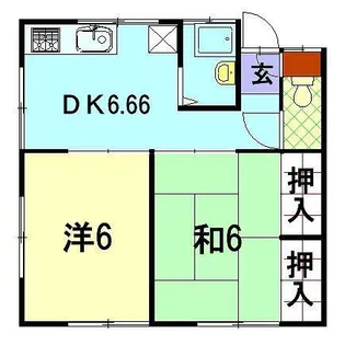 2DKの間取り画像