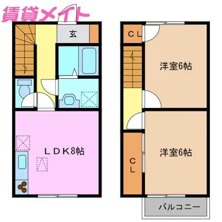三重県鈴鹿市野町中3【一戸建】の間取り