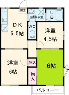 ラベンダーハイツB【1階】の間取り