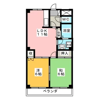 レジアスハイム遼仙II【2階】の間取り