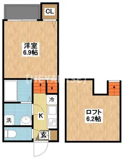 modern palazzo 諫早UK【1階】の間取り