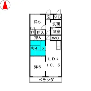 シャルム湊【2階】の間取り