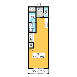 サンヴィレッジ A棟【1階】の間取り