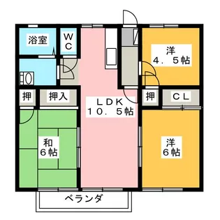 シティハイムリバティC【2階】の間取り