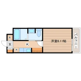 シャトーレイネA【2階】の間取り