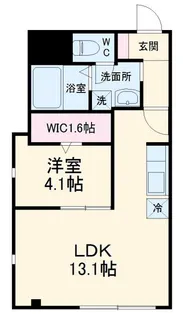 1LDKの間取り画像