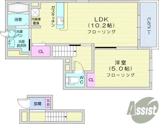 グランシャルム【2階】の間取り