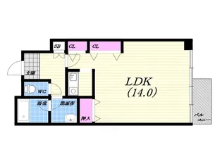 兵庫県芦屋市平田北町【マンション】の間取り