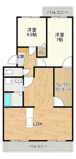 フローラ蜆塚III【3階】の間取り