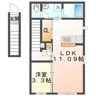 RAMBLE A棟【2階】の間取り