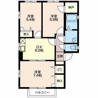 ディアスウインドウ【1階】の間取り