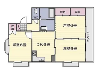 サンシャトー永吉【3階】の間取り