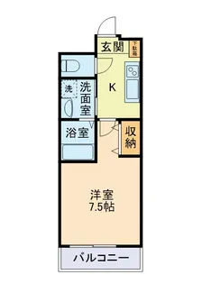 クロノス46熊大東II【1階】の間取り