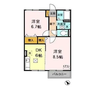 メゾンエクレール【1階】の間取り