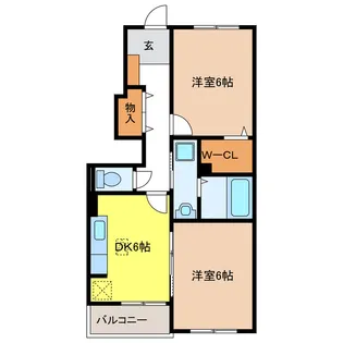 エメロードII【1階】の間取り