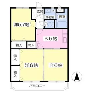 ユーミー・YMG【2階】の間取り