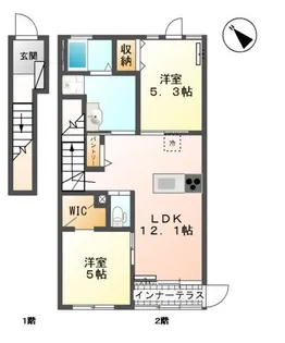 シュクセシオン【2階】の間取り